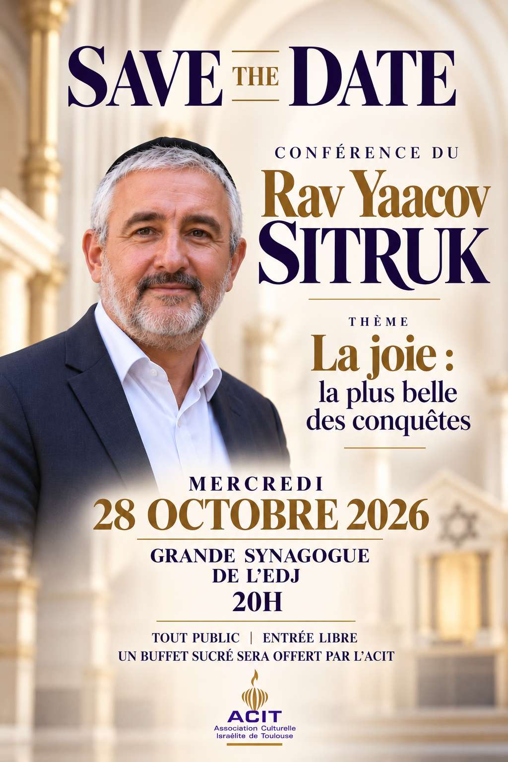 Conférence Rav Sitruk - Toulouse